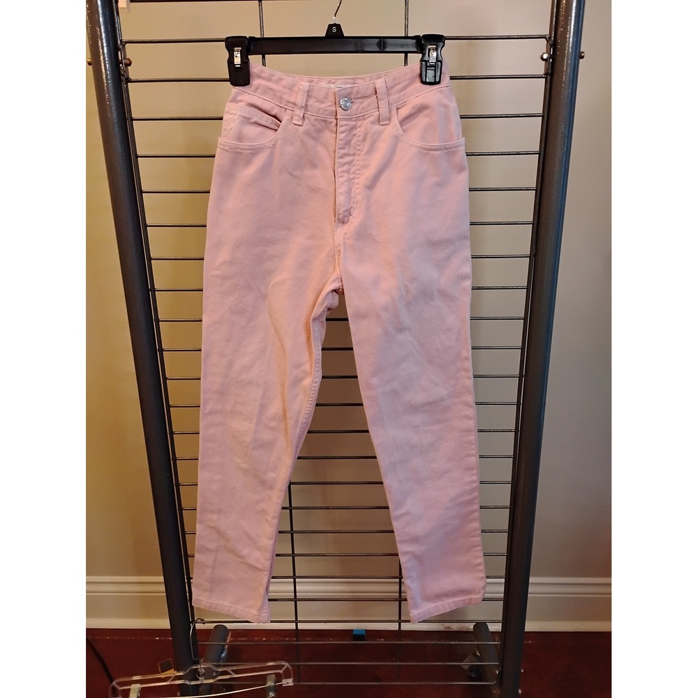 Vintage 80's Guess Georges Marciano Pink High Waisted Tapered Jeans USA Made 26